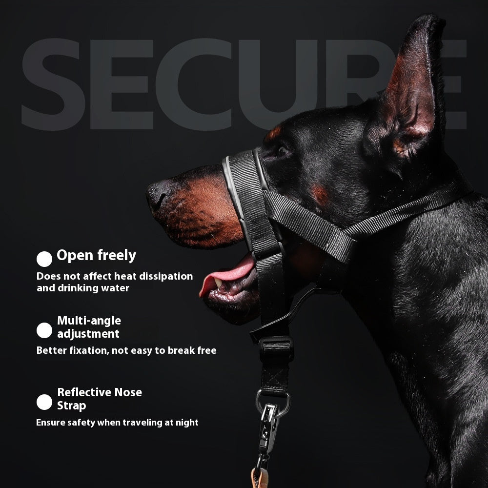 Traction Anti-biteanti-bark Mouth Traction Leather Adjustable Medium Large Dog Mouth Cover