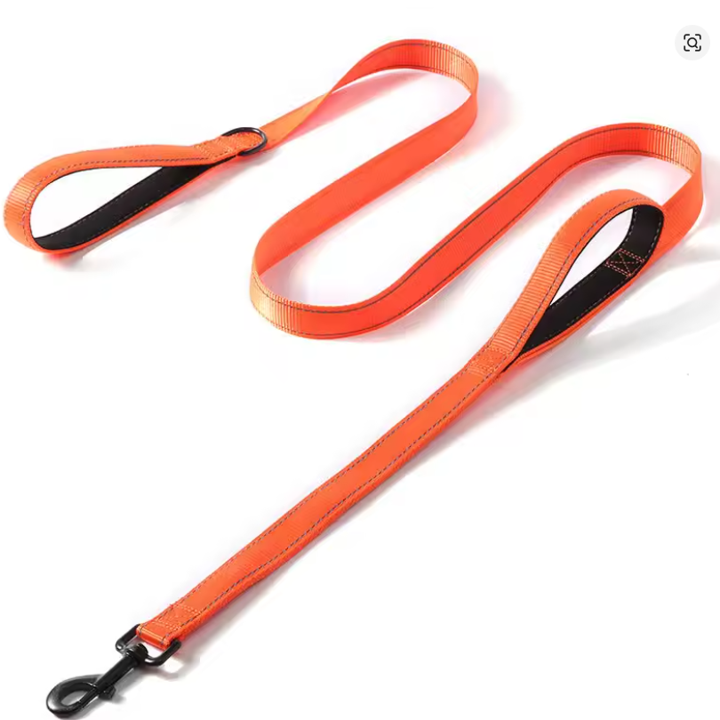 6FT Heavy Duty Dog Leash – Double Handle Reflective Training Lead for Large & Medium Dogs