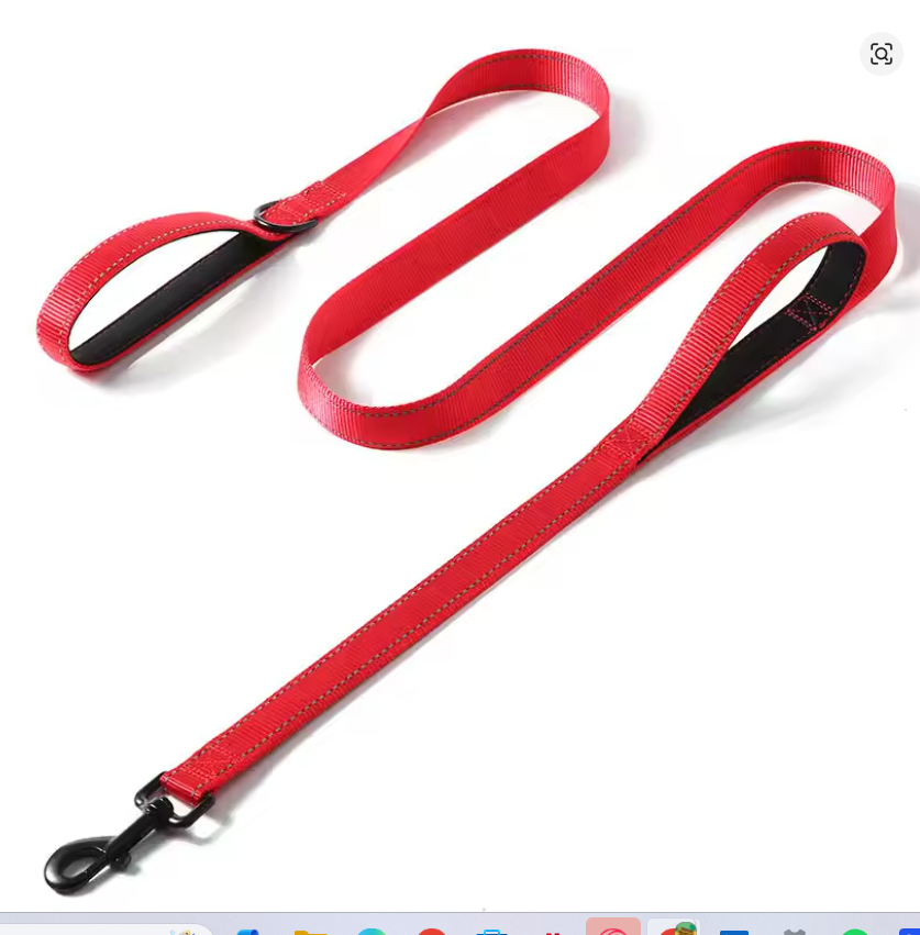 6FT Heavy Duty Dog Leash – Double Handle Reflective Training Lead for Large & Medium Dogs