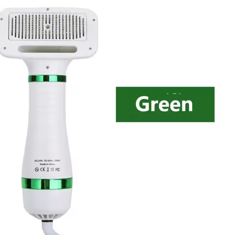 2-in-1 Pet Hair Dryer & Grooming Brush – Quiet Adjustable Temperature Dog & Cat Dryer Comb