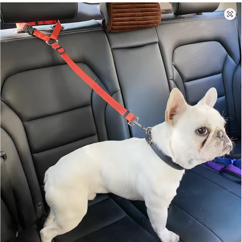Adjustable Pet Car Seat Belt Leash – Safety Travel Harness Strap for Dogs & Cats