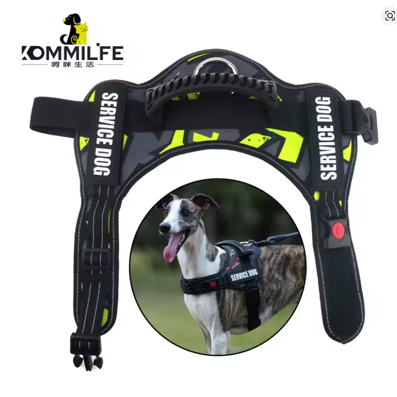 Personalized No-Pull Dog Harness – Reflective Adjustable Service Dog Vest with Custom Name Tag