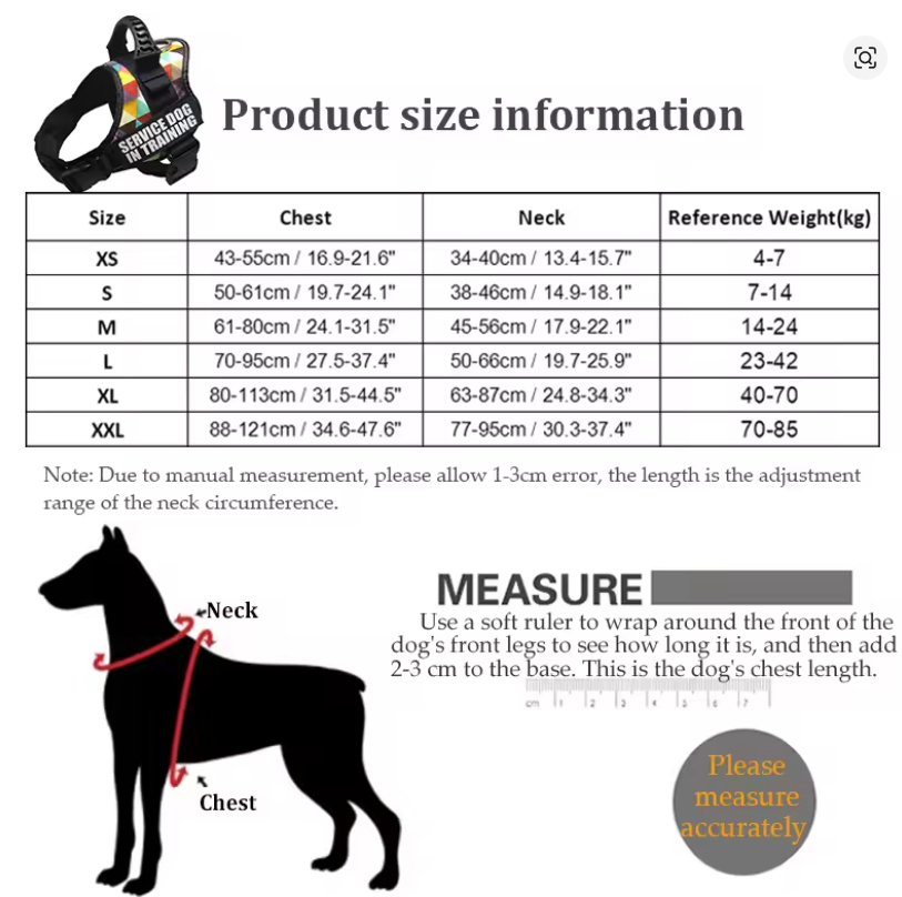 Personalized No-Pull Dog Harness – Reflective Adjustable Service Dog Vest with Custom Name Tag
