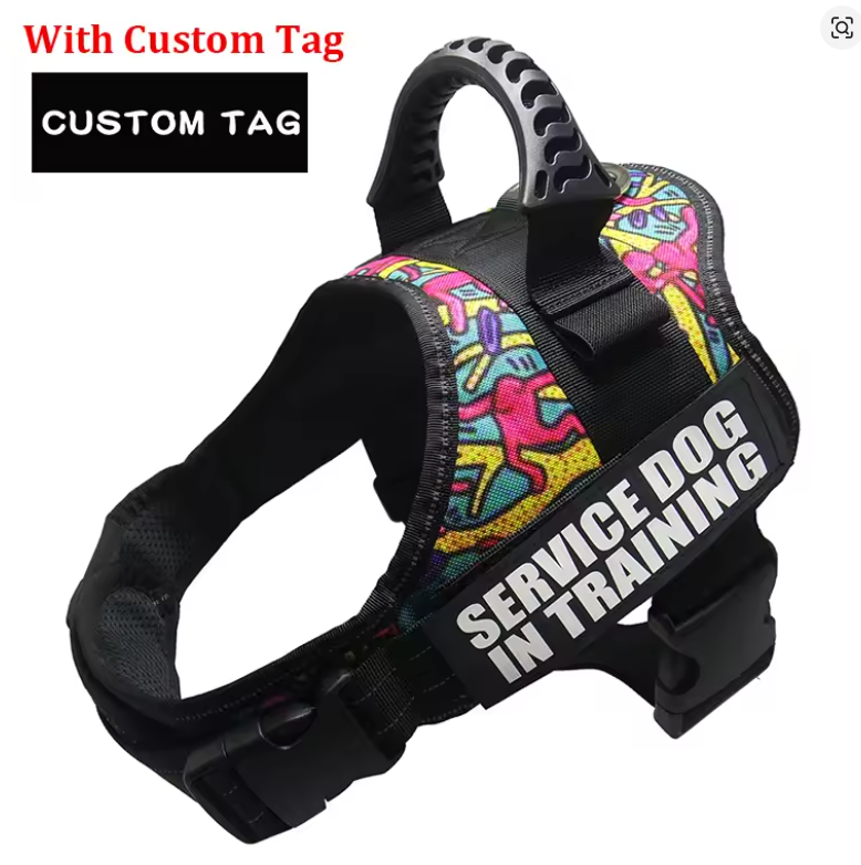 Personalized No-Pull Dog Harness – Reflective Adjustable Service Dog Vest with Custom Name Tag