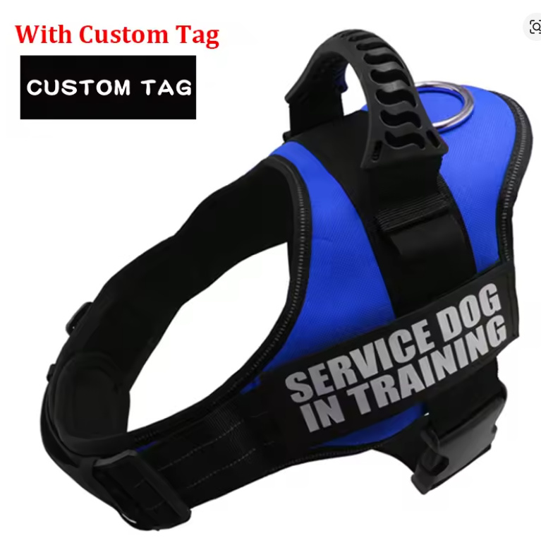 Personalized No-Pull Dog Harness – Reflective Adjustable Service Dog Vest with Custom Name Tag