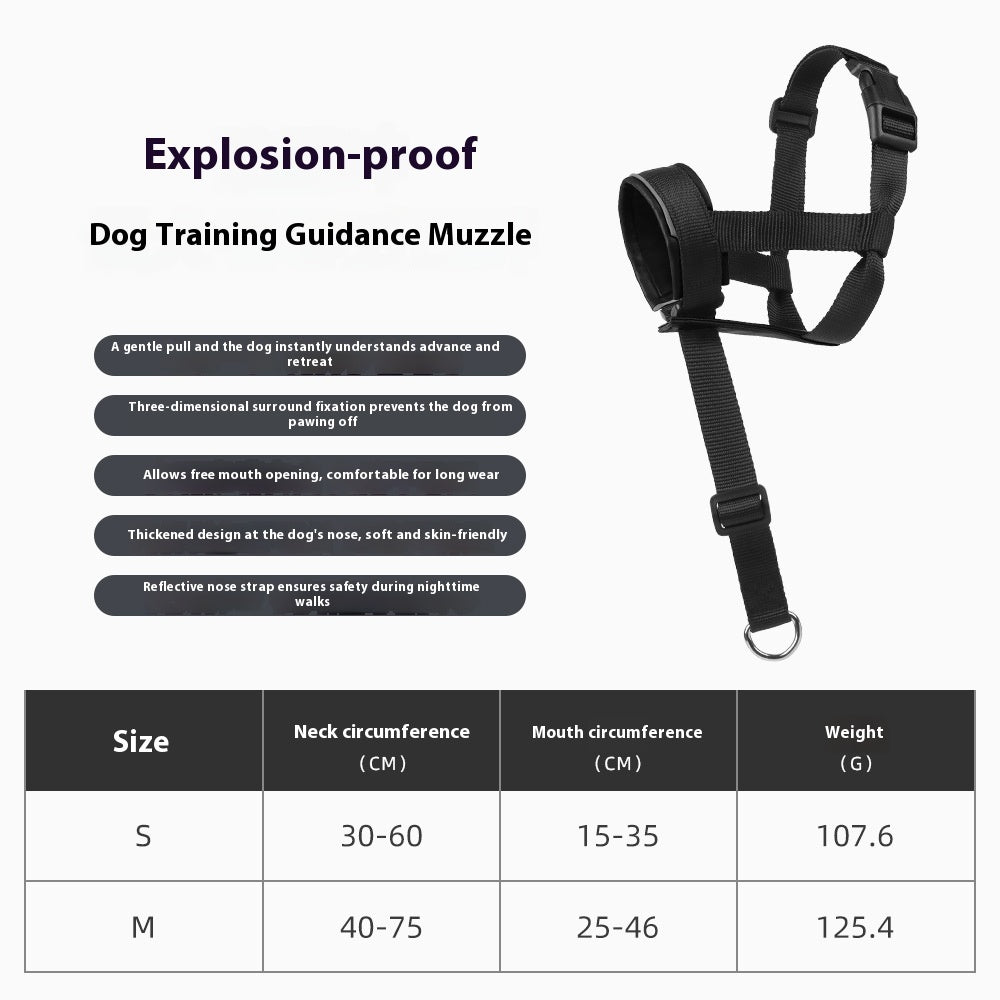 Traction Anti-biteanti-bark Mouth Traction Leather Adjustable Medium Large Dog Mouth Cover