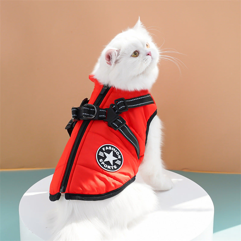 Thickened Warm Pet Cotton Vest for Dogs and Cats
