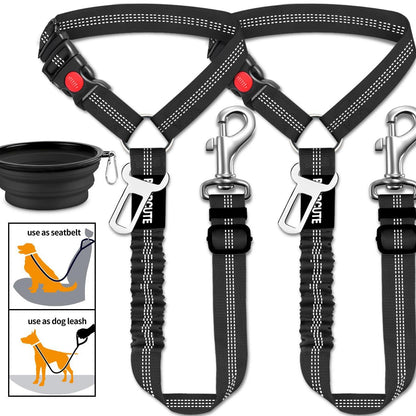 Retractable Dog Car Safety Leash for Medium Dogs