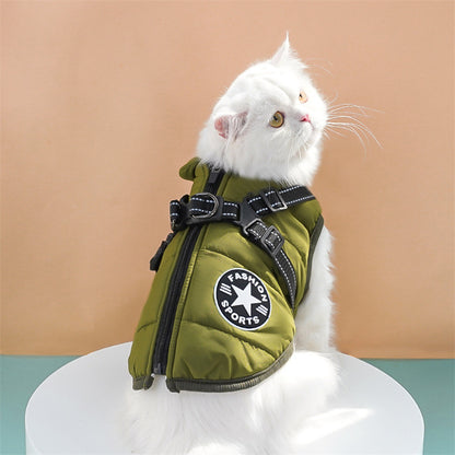 Thickened Warm Pet Cotton Vest for Dogs and Cats
