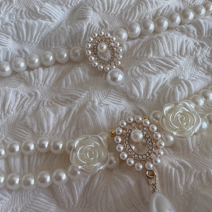 Pet Gemstone Pearl Collar