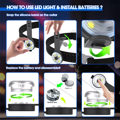 Adjustable LED Pet Safety Light with Multi-Color Modes