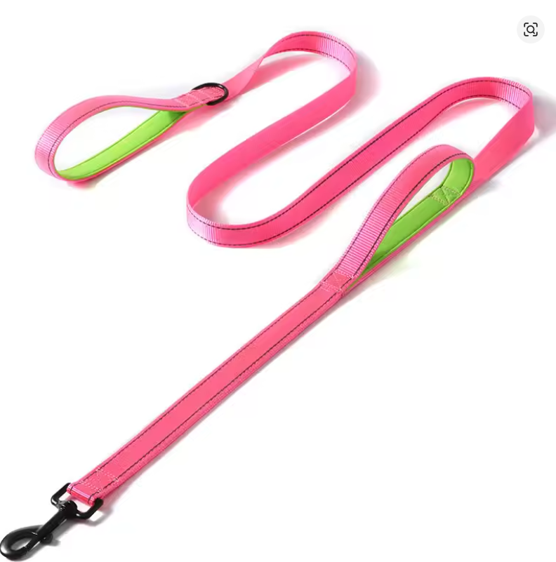 6FT Heavy Duty Dog Leash – Double Handle Reflective Training Lead for Large & Medium Dogs