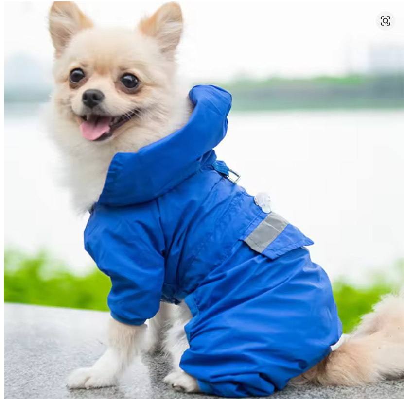 Reflective Waterproof Dog Raincoat – Hooded Rain Jacket for Dogs & Cats