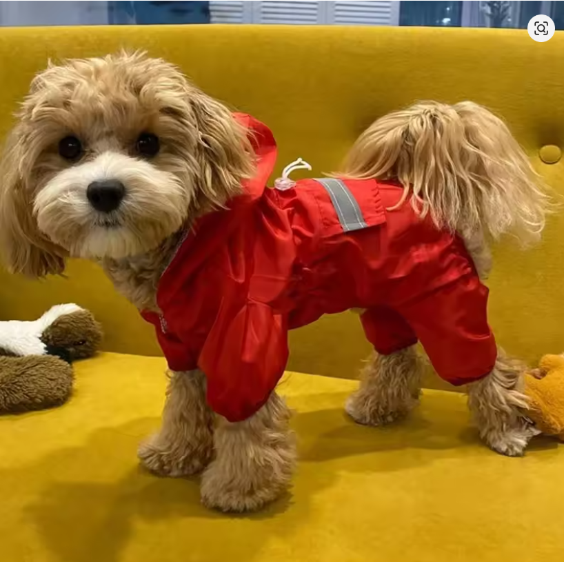 Reflective Waterproof Dog Raincoat – Hooded Rain Jacket for Dogs & Cats