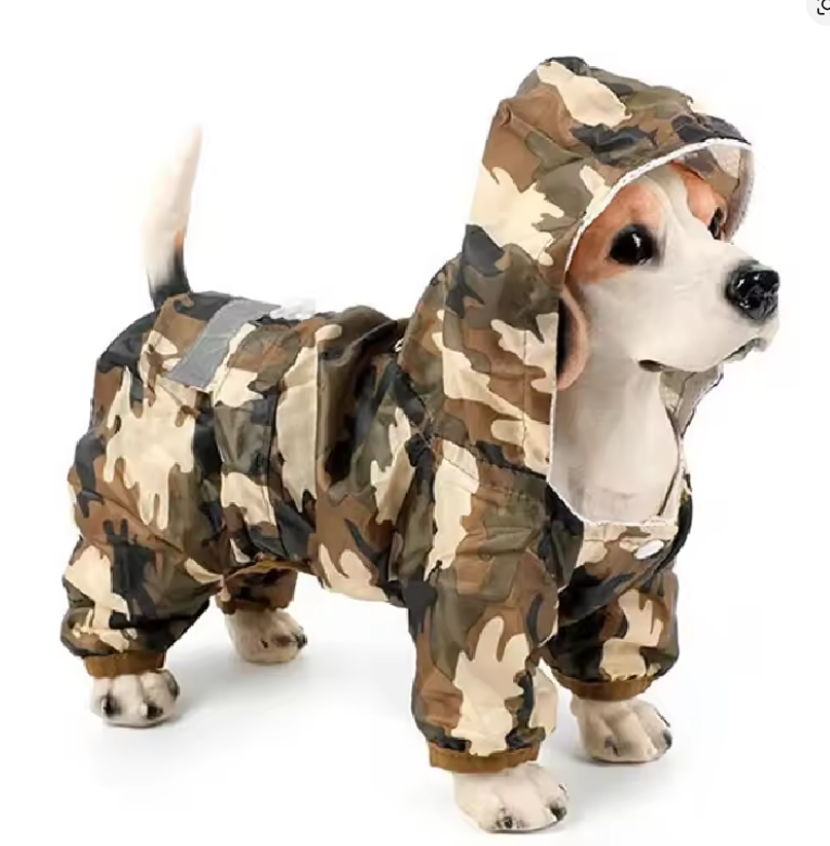 Reflective Waterproof Dog Raincoat – Hooded Rain Jacket for Dogs & Cats