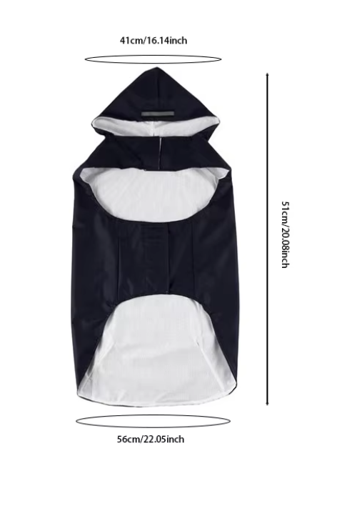 Waterproof Dog Raincoat Hoodie – Reflective Pet Rain Jacket Large Dogs