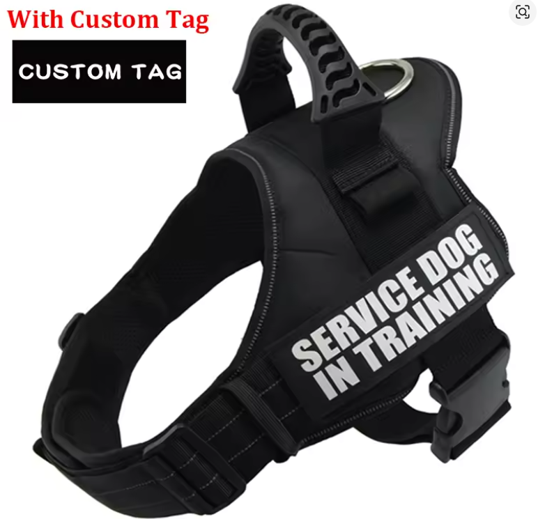 Personalized No-Pull Dog Harness – Reflective Adjustable Service Dog Vest with Custom Name Tag
