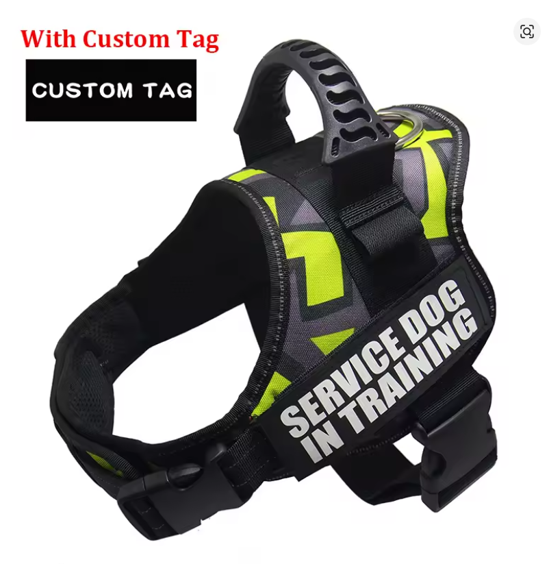 Personalized No-Pull Dog Harness – Reflective Adjustable Service Dog Vest with Custom Name Tag