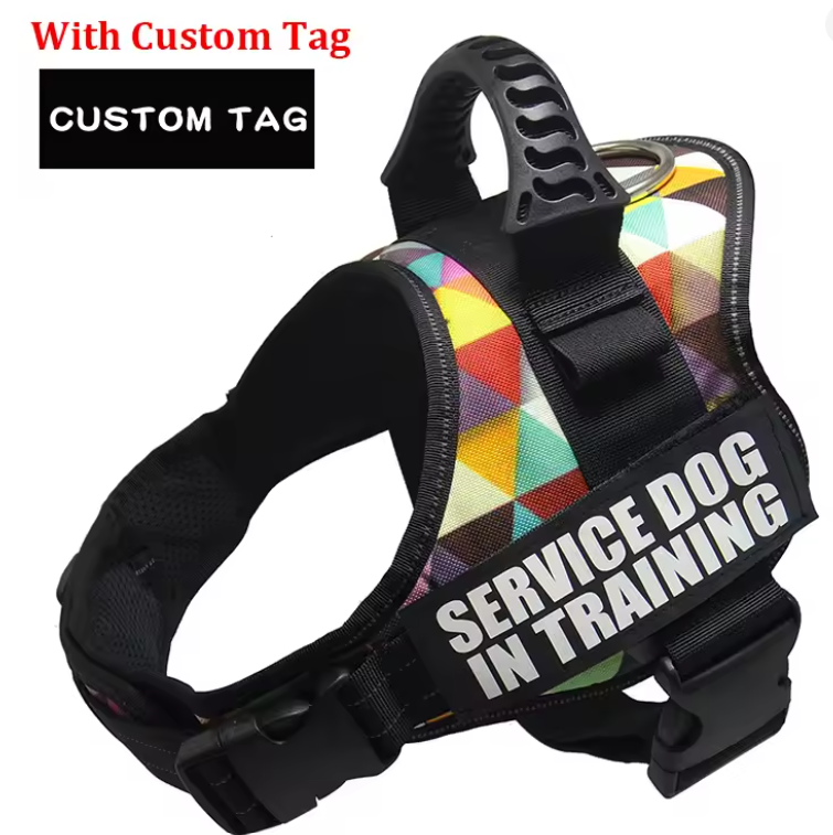 Personalized No-Pull Dog Harness – Reflective Adjustable Service Dog Vest with Custom Name Tag