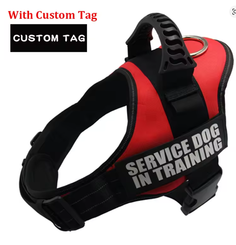 Personalized No-Pull Dog Harness – Reflective Adjustable Service Dog Vest with Custom Name Tag