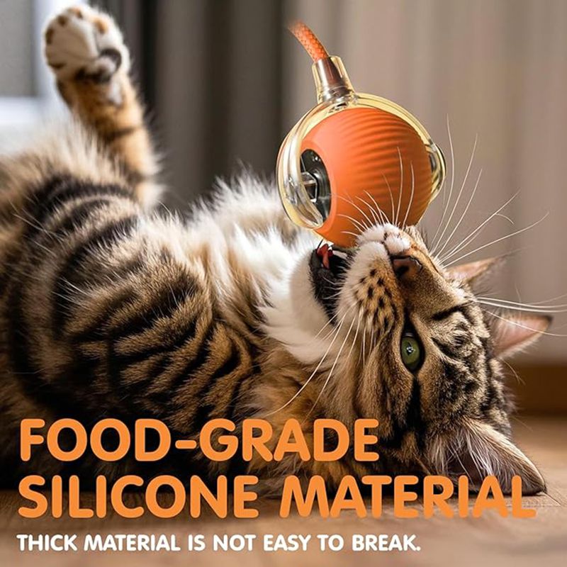 Cat Interactive Ball Toys Automatic Rolling Ball For Kitten Rechargeable Smart Pet Electric Toys With Teaser Sensor Cat Ball Toy