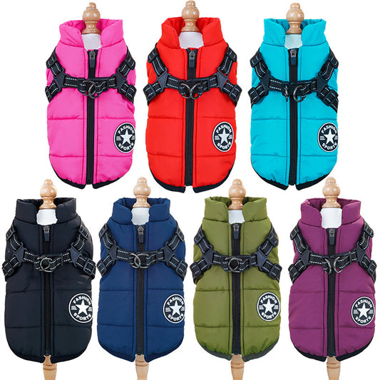 Thickened Warm Pet Cotton Vest for Dogs and Cats