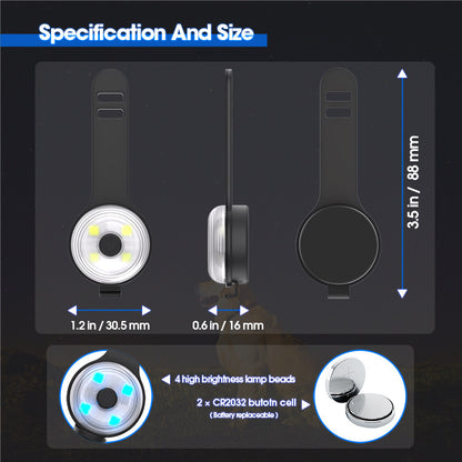 Adjustable LED Pet Safety Light with Multi-Color Modes