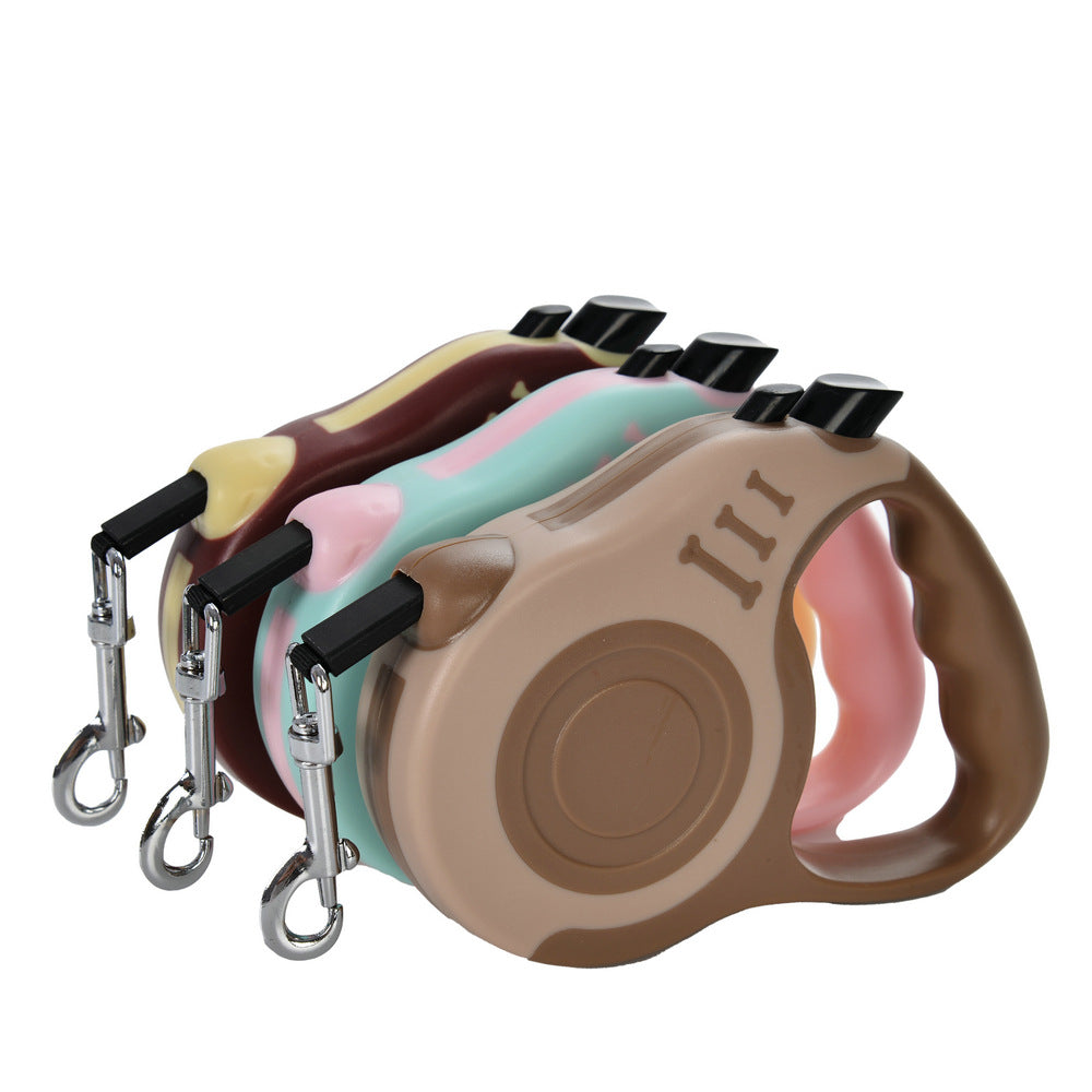 Automatic Retractable Dog Leash with Bone Handle